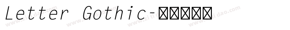 Letter Gothic字体转换